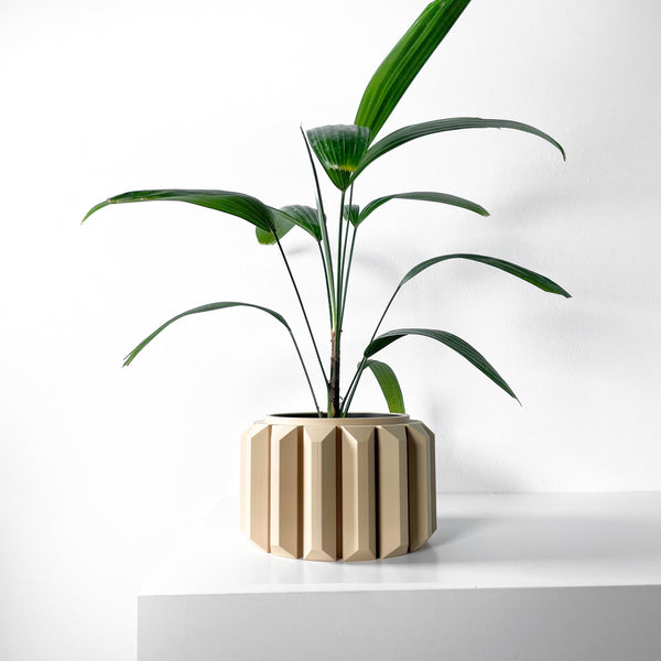 3D printed grooved flowerpot (small) | RØNDE