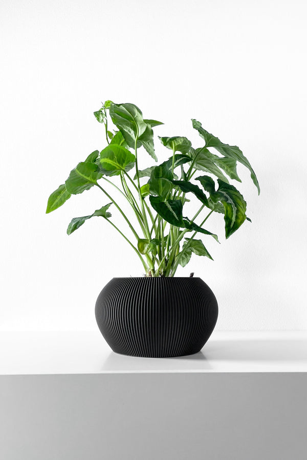 3D printed ribbed herb pot 15cm | NEW YORK
